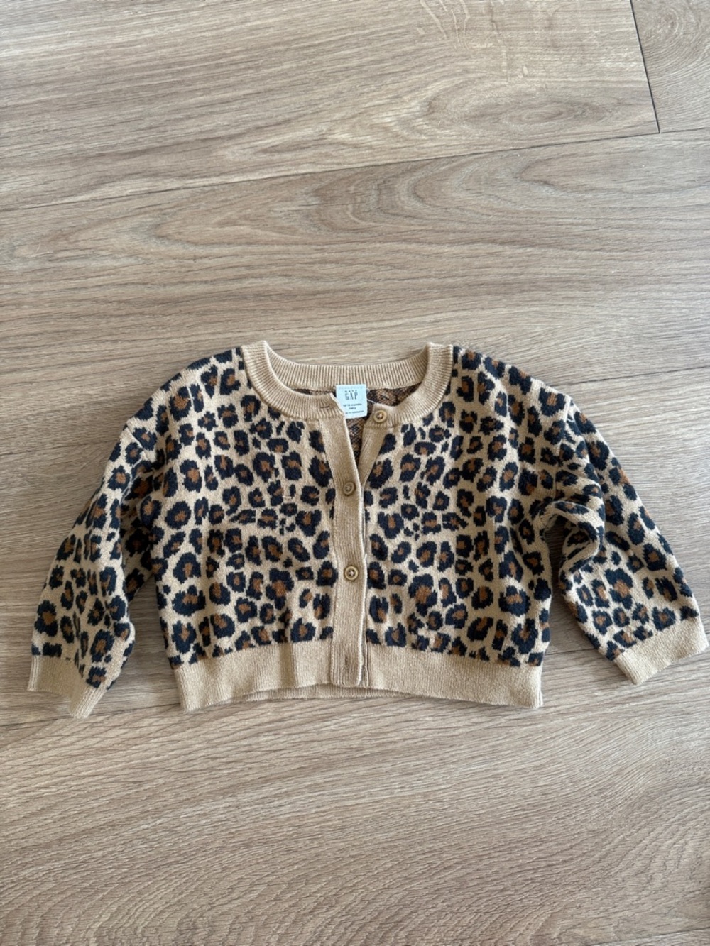 Baby GAP Girls Leopard Print Cardigan 12 - 18 Mo